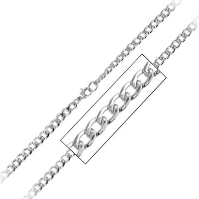 Stainless Steel Round Curb Chain, 4.8mm. 18" Long. Can be worn as shown.