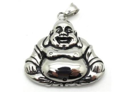 SteelBuddah laughing Buddha pendant