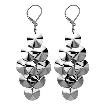 Women's Stainless Steel Diamond Shape Dangling Earrings