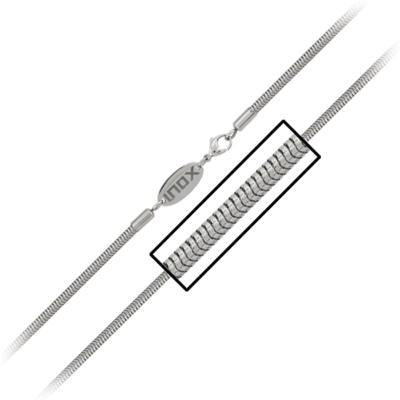 Stainless Steel Snake Chain, 3.3mm. 22" Long. Can be worn as shwon.